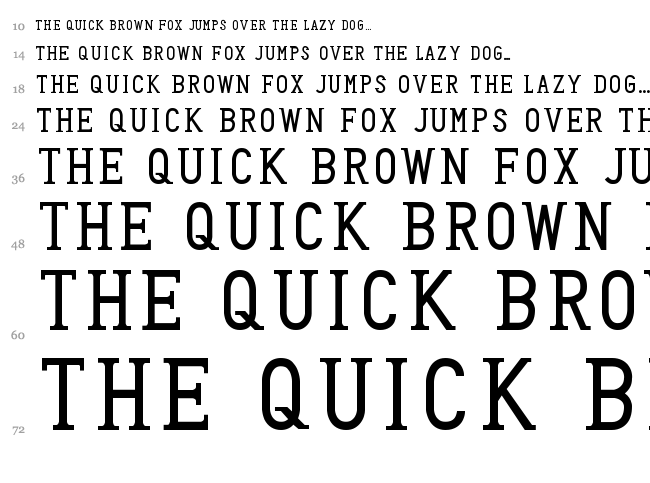 Honey Badger font waterfall